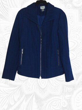 Chico's (Size 0) Navy Blue Quilted Jacket